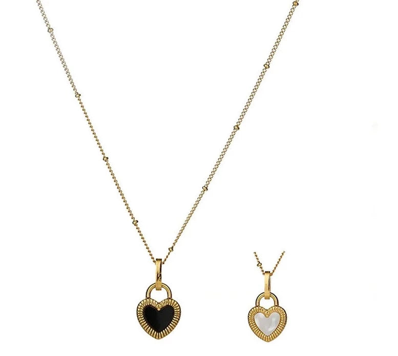 Collection Colliers+ Boucles d'oreilles à double face "Amore"