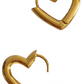 Heart on U Boucles D'oreilles Plaqué or 18 carats