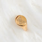 Bague retro Butterfly Hibiscus plaque or 18 carats