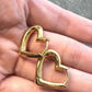 Heart on U Boucles D'oreilles Plaqué or 18 carats
