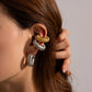 Boucles d'oreilles Escargot plaqué or 18 carats