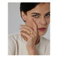 Bague retro Butterfly Hibiscus plaque or 18 carats