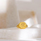Bague retro Butterfly Hibiscus plaque or 18 carats