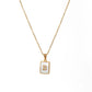 Collier à Initiales White Shell 18K