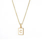 Collier à Initiales White Shell 18K