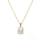 Collier à Initiales White Shell 18K