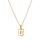 Collier à Initiales White Shell 18K