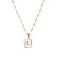 Collier à Initiales White Shell 18K