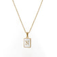 Collier à Initiales White Shell 18K