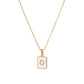 Collier à Initiales White Shell 18K
