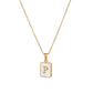 Collier à Initiales White Shell 18K