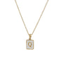 Collier à Initiales White Shell 18K