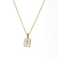 Collier à Initiales White Shell 18K