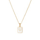 Collier à Initiales White Shell 18K
