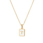 Collier à Initiales White Shell 18K