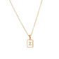 Collier à Initiales White Shell 18K