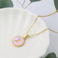 Collier Pink Shell Aria à Initiales | 26 Lettres