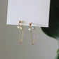 Boucles d'oreilles perles pendantes  à chaines Melissa