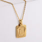 Collier Retro Unisex à pendentif initiale