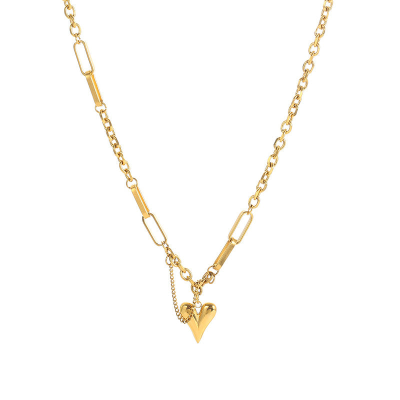 Chaine Retro Punk à Pendentif Coeur