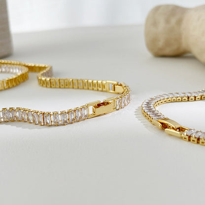 Collier et bracelet Red Carpet plaqué or 18 carats