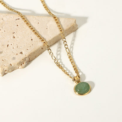 Collier Agathe  plaque or 14k