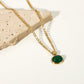 Collier Agathe  plaque or 14k