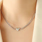 Chaine de Clavicule Cubaine Heart 18k