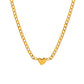 Chaine de Clavicule Cubaine Heart 18k
