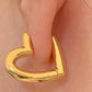 Heart on U Boucles D'oreilles Plaqué or 18 carats