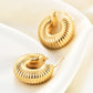Boucles d'oreilles Escargot plaqué or 18 carats