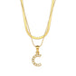 Collier " Say my Name " Double chaine à pendentif initiale