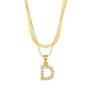 Collier " Say my Name " Double chaine à pendentif initiale