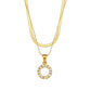 Collier " Say my Name " Double chaine à pendentif initiale