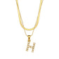 Collier " Say my Name " Double chaine à pendentif initiale