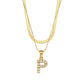 Collier " Say my Name " Double chaine à pendentif initiale