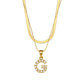 Collier " Say my Name " Double chaine à pendentif initiale