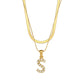 Collier " Say my Name " Double chaine à pendentif initiale
