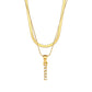 Collier " Say my Name " Double chaine à pendentif initiale