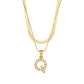 Collier " Say my Name " Double chaine à pendentif initiale